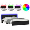 vidaXL Bedframe met LED zonder matras 150x200 cm zwart