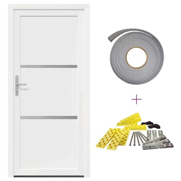 vidaXL Voordeur Wit 88 x 200 cm PVC