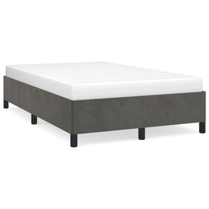vidaXL Bedframe zonder matras 120x200 cm fluweel donkergrijs