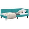 vidaXL Hoekbedframe Turquoise 80 x 200 cm Fluweel