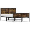 vidaXL Bedframe zonder matras metaal gerookt eikenkleurig 120x190 cm