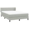 vidaXL Boxspring met matras fluweel lichtgrijs 160x220 cm
