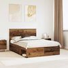 vidaXL Bedframe met hoofdeinde Oudhout 140 x 200 cm Massief grenenhout