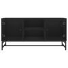 vidaXL Tv-meubel met glazen deuren 102x37x50 cm zwart