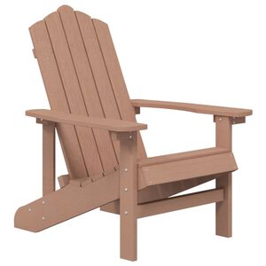 vidaXL Tuinstoel Adirondack HDPE bruin