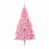 vidaXL Kunstmatig Voorverlicht Kerstboom met 300 LED Roze 210 cm PVC