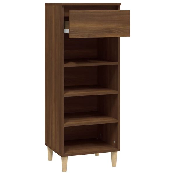 vidaXL Schoenenkast 40x36x105 cm bewerkt hout bruin eikenkleur