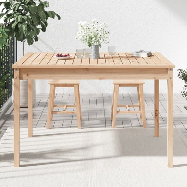 vidaXL Tuintafel 121x82,5x76 cm massief grenenhout