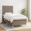 vidaXL Boxspring met matras stof taupe 100x200 cm