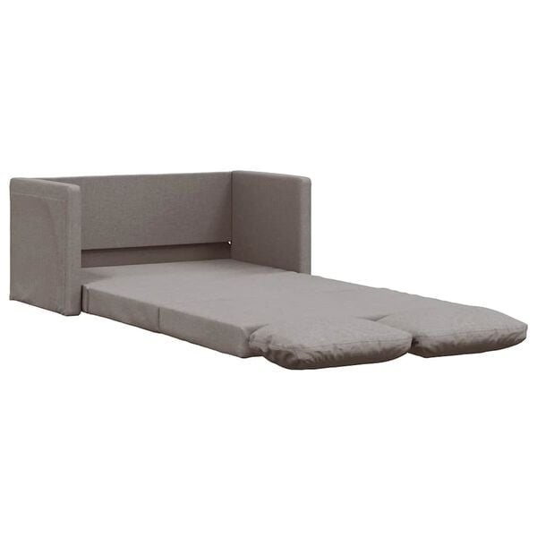vidaXL Slaapbank vloermodel 2-in-1 112x174x55 cm stof taupe