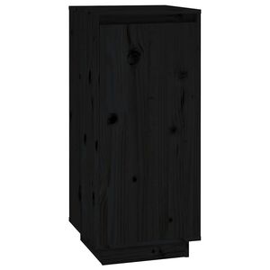 vidaXL Schoenenkast 35x35x80 cm massief grenenhout zwart