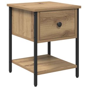 vidaXL Nachtkastje Artisan Eiken 34 x 35,5 x 45 cm Bewerkt hout