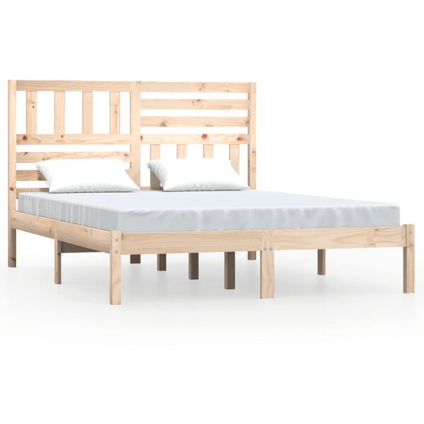 vidaXL Bedframe massief grenenhout 150x200 cm