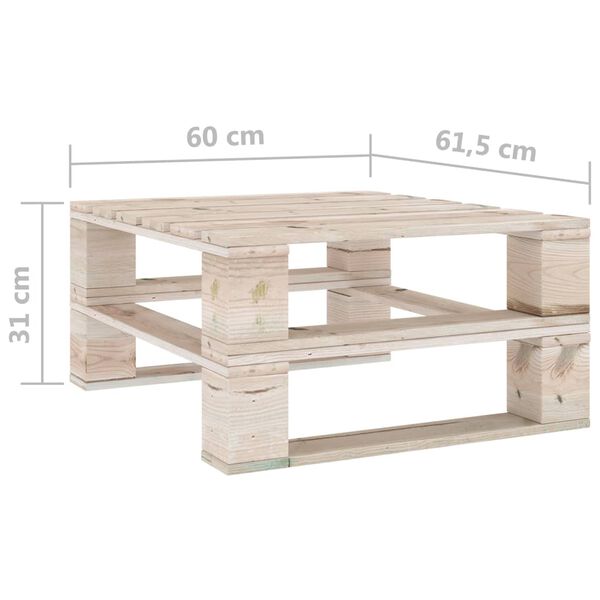 vidaXL Tuintafels 2 st pallet ge&iuml;mpregneerd grenenhout