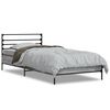 vidaXL Bedframe bewerkt hout en metaal grijs sonoma eiken 90x190 cm