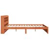 vidaXL Bedframe met hoofdeinde Wasbruin 150 x 200 cm Massief Vurenhout
