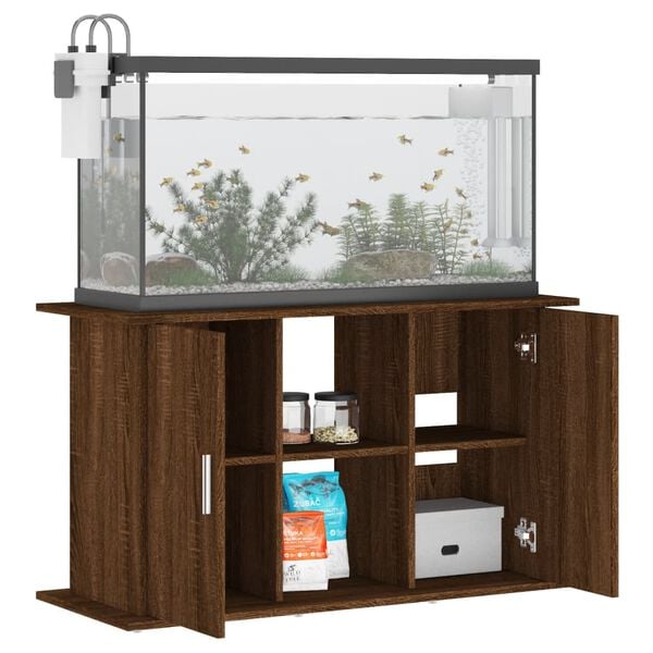 vidaXL Aquariumstandaard 101x41x58 cm bewerkt hout bruin eikenkleur