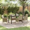 vidaXL Tuin Eetset met kussen 5 pcs Beige Poly riet