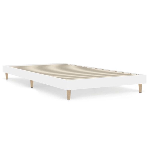 vidaXL Bedframe bewerkt hout wit 90x190 cm