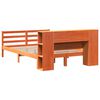 vidaXL Bed met boekenkast zonder matras grenenhout wasbruin 150x200 cm