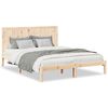 vidaXL Bedframe extra lang zonder matras massief hout 140x220 cm