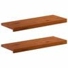 vidaXL Trap Tread 2 st 70 x 25 x 2 cm Bruin Massief Eikenhout