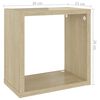vidaXL Wandschappen kubus 2 st 26x15x26 cm wit en sonoma eikenkleurig