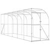 vidaXL Kippenhok Tegen de Muur zilver 600 x 150 x 215 cm