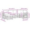 vidaXL Hoekbank Set 6 pcs Natuurlijk en Lichtgrijs Massief Acaciahout