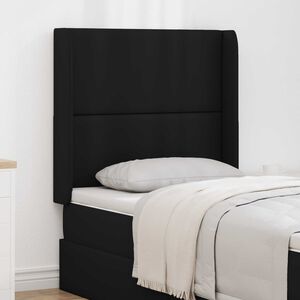 vidaXL Hoofdbord oor Zwart PVC