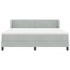 vidaXL Boxspringbed met matras Lichtgrijs 180 x 200 cm Fluweel