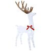 vidaXL 3D Kerst Rendier LOVIISA 140 LED's Koel wit 70 x 26 x 128 cm