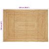 vidaXL Vloerkleed handgemaakt 160x230 cm jute naturel