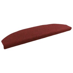 vidaXL Zelfklevende Trapmatten 15 st 80 x 24,5 x 3,5 cm Bordeaux Rood