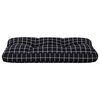 vidaXL Palletkussen ruitpatroon 80x40x12 cm stof zwart