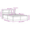 vidaXL Bedframe met hoofdbord massief grenenhout wit 160x200 cm