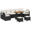 vidaXL Tuinbankenset 10 st Zwart poly rattan