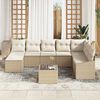 vidaXL Tuin Sofa Set met kussen 8 pcs Beige en Cr&egrave;me poly rattan