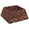 vidaXL Kerstboomkraag Vierkant Bruine Was 50 x 50 x 25 cm Waterhyacint
