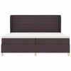 vidaXL Boxspringbed met Matras Donkergrijs 90x190 cm Donkerbruin Stof