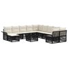 vidaXL Tuinbankenset 12 pcs Zwart en Cream Wit poly rattan