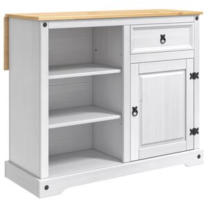 vidaXL Keuken Eiland Set 2 st Wit en Honing Was 112 x 70 x 91,5 cm