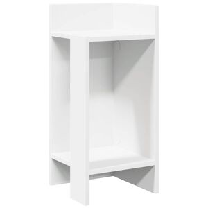vidaXL Bijzettafeltje met plank 25,5x27x60 cm wit
