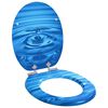 vidaXL Zachte sluit toiletbril Blauwe Druppel 44 x 38 cm MDF-plaat