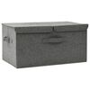 vidaXL Opbergbox 50x30x25 cm stof antracietkleurig