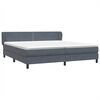 vidaXL Boxspring met matrassen fluweel donkergrijs 180x210 cm