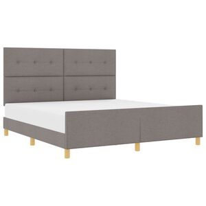 vidaXL Bedframe met hoofdeinde Taupe 180 x 200 cm Stof