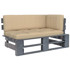 vidaXL Tuinhoekbank pallet ge&iuml;mpregneerd grenenhout grijs