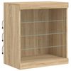 vidaXL Dressoir met LED-verlichting 181,5x37x67 cm sonoma eikenkleurig