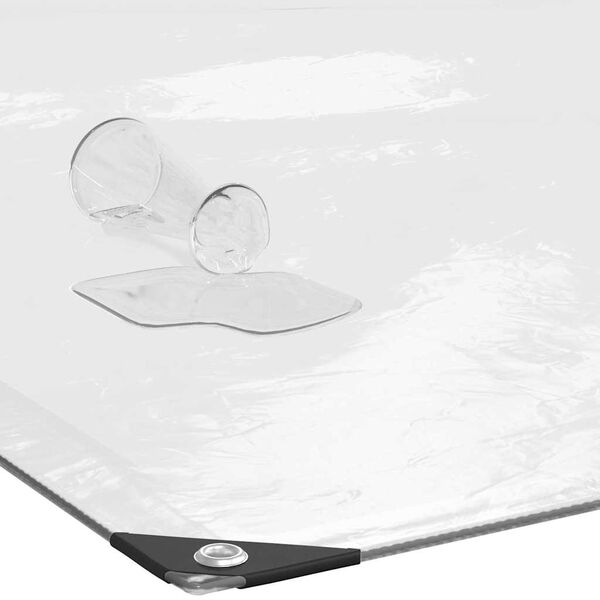 vidaXL Doorzichtig zeildoek met zeilringen 2x10 m polyethyleen